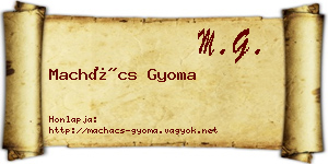 Machács Gyoma névjegykártya
